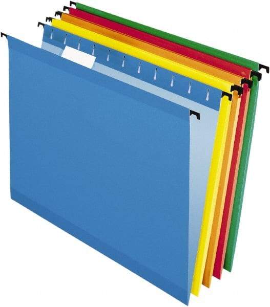 Pendaflex - 8-1/2 x 11", Letter Size, Assorted Colors, Hanging File Folder - 11 Point Stock, 1/5 Tab Cut Location - Eagle Tool & Supply