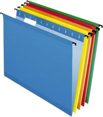 Pendaflex - 8-1/2 x 11", Letter Size, Assorted Colors, Hanging File Folder - 11 Point Stock, 1/5 Tab Cut Location - Eagle Tool & Supply
