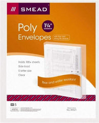 SMEAD - 9-3/4 x 11-5/8", Legal, Transparent Clear, Poly String & Button Envelope - Eagle Tool & Supply