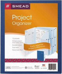 SMEAD - 8-1/2 x 11", Letter Size, Navy Blue, Expansion Folders - 1/3 Tab Cut Location - Eagle Tool & Supply