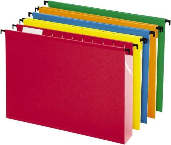 Pendaflex - 8-1/2 x 11", Letter Size, Assorted Colors, Hanging File Folder - 11 Point Stock, 1/5 Tab Cut Location - Eagle Tool & Supply