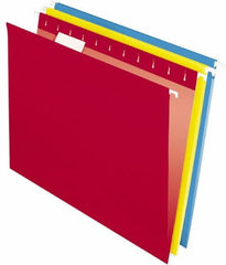 Pendaflex - 8-1/2 x 11", Letter Size, Assorted Colors, Hanging File Folder - 11 Point Stock, 1/5 Tab Cut Location - Eagle Tool & Supply