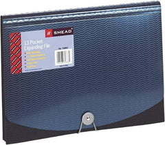 SMEAD - 8-1/2 x 11", Letter Size, Black/Blue, Expansion Folders - Eagle Tool & Supply