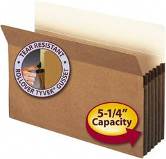 SMEAD - 9-1/2 x 14-1/2", Legal, Brown, 5-1/4" Expanding Wallet - 11 Point Stock, Straight Tab Cut Location - Eagle Tool & Supply
