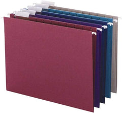 SMEAD - 8-1/2 x 11", Letter Size, Assorted Colors, Hanging File Folder - 11 Point Stock, 1/5 Tab Cut Location - Eagle Tool & Supply