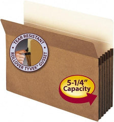 SMEAD - 8-1/2 x 11", Letter Size, Brown, 5-1/4" Expanding Wallet - 11 Point Stock, Straight Tab Cut Location - Eagle Tool & Supply