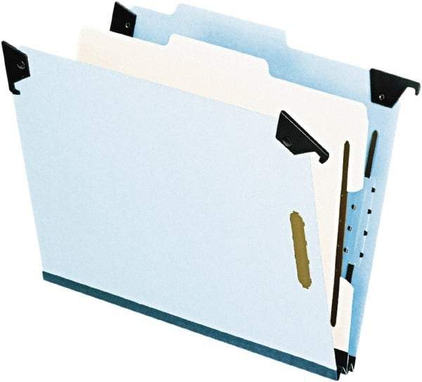 Pendaflex - 8-1/2 x 11", Letter Size, Blue, Hanging File Folder - 25 Point Stock, Right of Center Tab Cut Location - Eagle Tool & Supply