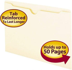 SMEAD - 9-1/2 x 14-1/2", Legal, Manila, File Jacket - 11 Point Stock, Straight Tab Cut Location - Eagle Tool & Supply