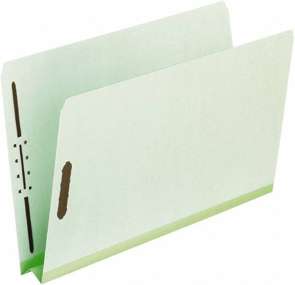 Pendaflex - 8-1/2 x 11", Letter Size, Green, Classification Folders with Top Tab Fastener - 25 Point Stock, Straight Tab Cut Location - Eagle Tool & Supply