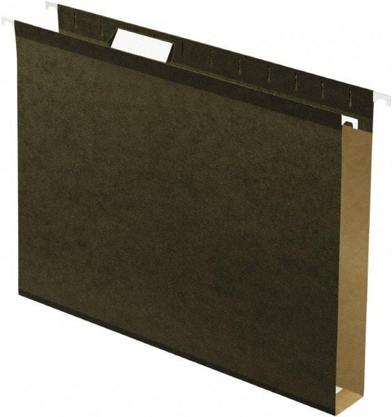 Pendaflex - 8-1/2 x 11", Letter Size, Standard Green, Hanging File Folder - 11 Point Stock, 1/5 Tab Cut Location - Eagle Tool & Supply