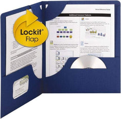 SMEAD - 11 x 8 1/2", Legal, Dark Blue, Pocket Folders - Eagle Tool & Supply