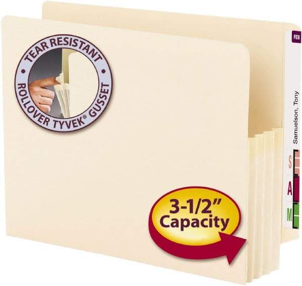 SMEAD - 8-1/2 x 11", Letter Size, Black & White, Expansion Folders - Straight Tab Cut Location - Eagle Tool & Supply