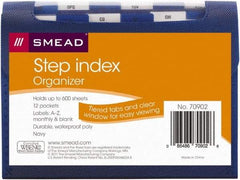 SMEAD - 8-1/2 x 11", Letter Size, Navy, Index Folder - 1/6 Tab Cut Location - Eagle Tool & Supply