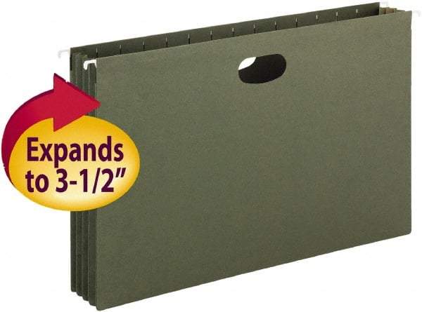 SMEAD - 9-1/2 x 14-1/2", Legal, Standard Green, Hanging File Folder - 11 Point Stock - Eagle Tool & Supply