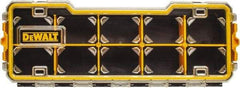 DeWALT - 6-1/2" Wide x 2-7/8" High x 17-3/8" Deep, Small Parts Compartment Box - Plastic Frame, 10 Compartments, 2-7/8" High Bin - Eagle Tool & Supply