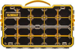 DeWALT - 11" Wide x 2-7/8" High x 17-3/8" Deep, Small Parts Compartment Box - Plastic Frame, 20 Compartments, 2-7/8" High Bin - Eagle Tool & Supply