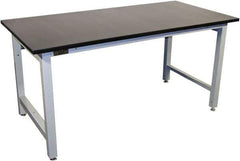 Proline - 72 Wide x 36" Deep x 36" High, Epoxy Resin Workbench - Adjustable Height Legs, Light Gray - Eagle Tool & Supply