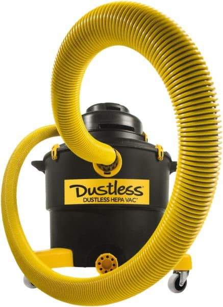 Dustless Technologies - 16 Gal, Plastic Tank, Vacuum - 5 hp, 11.5 Amps - Eagle Tool & Supply