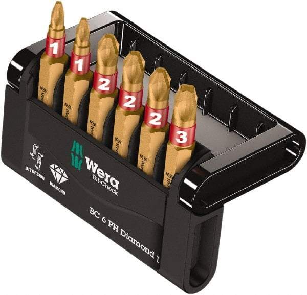 Wera - Posidriv Bit Set - 1/4" Drive - Eagle Tool & Supply