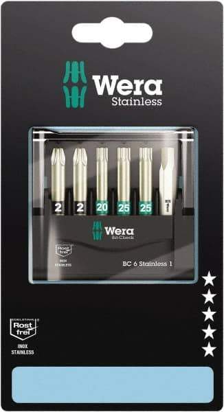 Wera - Posidriv Bit Set - 1/4" Drive - Eagle Tool & Supply