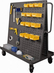 Durham - 2,000 Lb Capacity Steel A-Frame Truck - Steel Deck, 48" OAW, Phenolic Casters - Eagle Tool & Supply