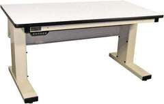 Proline - 60 Wide x 30" Deep x 42-1/2" High, Static Dissipative Workbench - Adjustable Height Legs, Light Beige - Eagle Tool & Supply