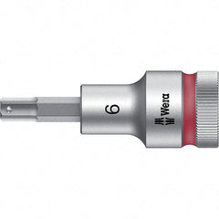 Wera - 1/2" Drive, 6mm Hex Bit Socket - 2-23/64" OAL - Eagle Tool & Supply