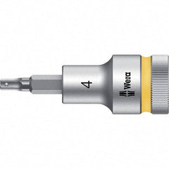 Wera - 1/2" Drive, 4mm Hex Bit Socket - 2-23/64" OAL - Eagle Tool & Supply
