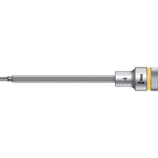 Wera - 1/2" Drive, 4mm Hex Bit Socket - 5-33/64" OAL - Eagle Tool & Supply