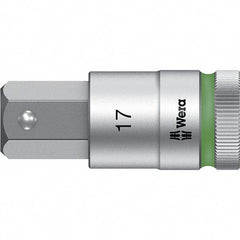 Wera - 1/2" Drive, 17mm Hex Bit Socket - 2-23/64" OAL - Eagle Tool & Supply