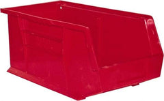 Durham - 14-5/8" Deep, Red Plastic Hang and Stack Bins - 7" High x 8-1/4" Wide x 14-5/8" Long - Eagle Tool & Supply