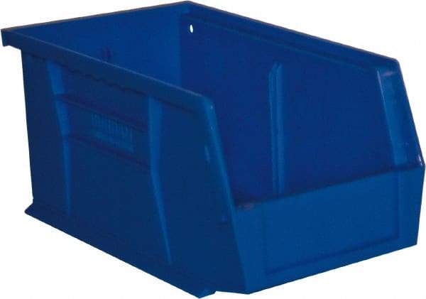 Durham - 11-3/8" Deep, Blue Plastic Hang and Stack Bins - 5" High x 5-1/2" Wide x 11-3/8" Long - Eagle Tool & Supply