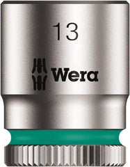 Wera - 1/4" Drive, Shallow Socket - 6 Points, 17/24" OAL - Eagle Tool & Supply