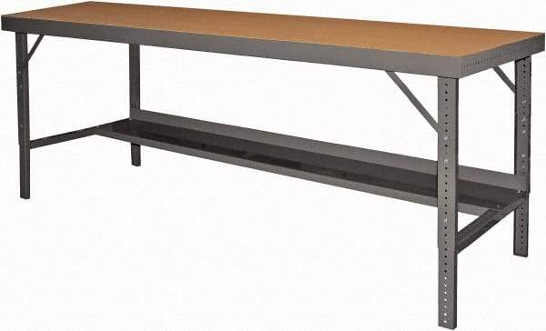 Durham - 60 Wide x 30" Deep x 26" High, Steel Workbench - Folding Legs, Gray - Eagle Tool & Supply