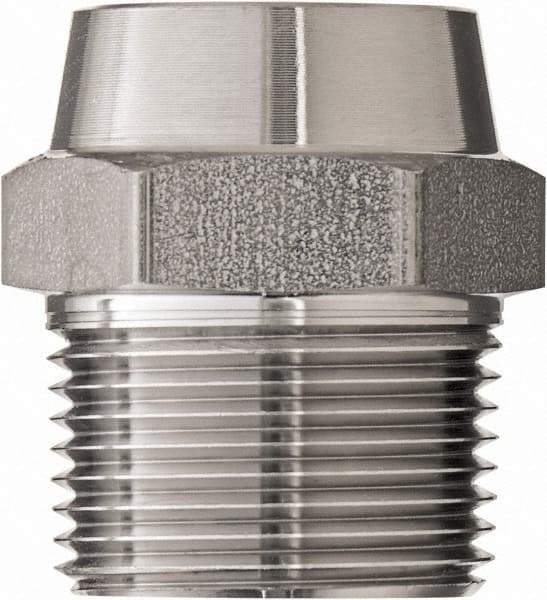 Made in USA - 2" Grade 316 Stainless Steel Pipe Hex Nipple - MNPT x Butt Weld End Connections, 1,000 psi - Eagle Tool & Supply