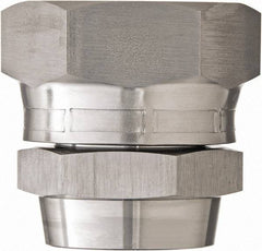 Made in USA - 1-1/4" Grade 316 Stainless Steel Pipe Swivel - Female JIC x Butt Weld End Connections, 3,000 psi - Eagle Tool & Supply