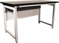 Proline - 60 Wide x 30" Deep x 40" High, Chem-Guard Workbench - Adjustable Height Legs, White - Eagle Tool & Supply