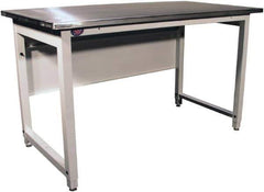 Proline - 60 Wide x 30" Deep x 40" High, Stainless Steel Workbench - Adjustable Height Legs, Light Gray - Eagle Tool & Supply