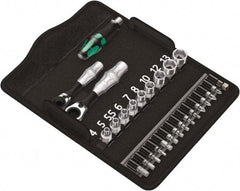 Wera - 27 Piece 1/4" Drive Ratchet Socket Set - Comes in Canvas Pouch - Eagle Tool & Supply