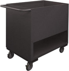 Durham - 1,200 Lb Capacity, 1 Shelf, 4-Sided Steel Stock Truck - 24" Long x 36" Wide x 41-1/4" High, Phenolic Wheels - Eagle Tool & Supply