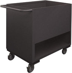 Durham - 1,200 Lb Capacity, 1 Shelf, 4-Sided Steel Stock Truck - 18" Long x 36" Wide x 41-1/4" High, Phenolic Wheels - Eagle Tool & Supply