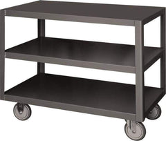 Durham - Mobile Table - Steel, Fixed Leg, Gray, 72" Long x 36" Deep x 30-1/4" High - Eagle Tool & Supply