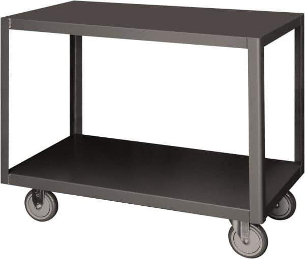Durham - Mobile Table - Steel, Fixed Leg, Gray, 48" Long x 30" Deep x 30-1/4" High - Eagle Tool & Supply