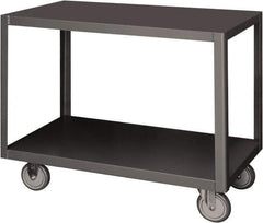 Durham - Mobile Table - Steel, Fixed Leg, Gray, 48" Long x 30" Deep x 30-1/4" High - Eagle Tool & Supply