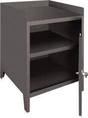 Durham - 1 Shelf Locking Storage Cabinet - Steel, 24" Wide x 24" Deep x 35-1/2" High, Gray - Eagle Tool & Supply