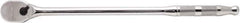 Proto - 1/2" Drive Pear Head Ratchet - Full Polish Chrome Finish, 18" OAL, 90 Gear Teeth, Long Handle, Reversible Head - Eagle Tool & Supply