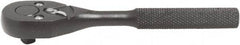 Proto - 1/4" Drive Pear Head Ratchet - Black Oxide Finish, 5" OAL, 90 Gear Teeth, Standard Handle, Reversible Head - Eagle Tool & Supply