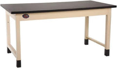 Proline - 72 Wide x 30" Deep x 36" High, Chem-Guard Workbench - Adjustable Height Legs, Light Beige - Eagle Tool & Supply