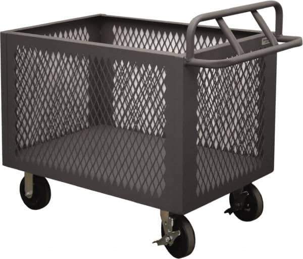 Durham - 2,000 Lb Load Capacity, Steel Box Truck - 48" Wide x 30" Long x 29-1/2" High, Gray - Eagle Tool & Supply
