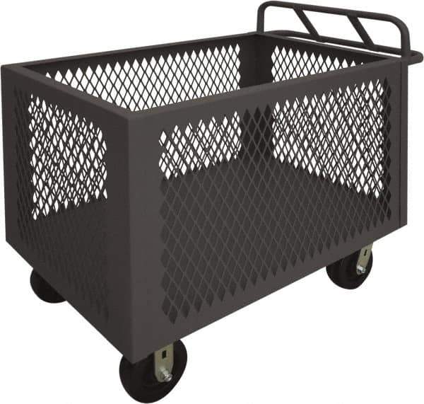 Durham - 2,000 Lb Load Capacity, Steel Box Truck - 36" Wide x 24" Long x 29-1/2" High, Gray - Eagle Tool & Supply